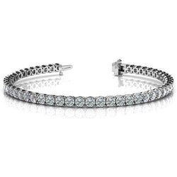 Bracelet Tennis En Or Blanc à 7,50 Carats De Naturel Diamants Brillants