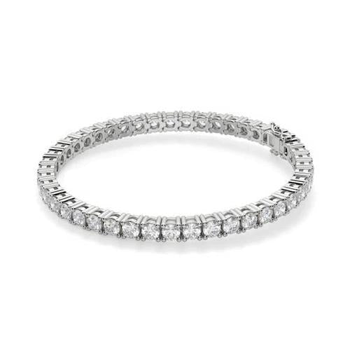 Bracelet Tennis En Or Blanc à 8,10 Carats De Réel Diamants Ronds Étincelants