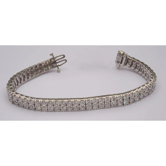 Bracelet Tennis En Tapis à 15 Carats De Réel Diamants Vs Bijoux