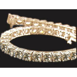 Bracelet Tennis Or Diamant Champagne Véritable