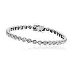 Bracelet Tennis Pour Femme A 5,70 Carats De Naturel Diamants Ronds Bijoux A 14K D'Or Blanc