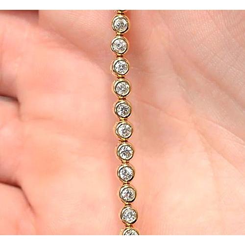 Bracelet Tennis Pour Femme En Biseau à 5 Carats De Réel Diamants Bijoux En 