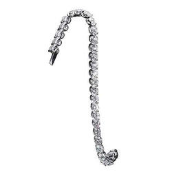 Bracelet Tennis Pour Femme à 4,5 Ct De Réel Diamants Ronds 14K D'Or Blanc Solide