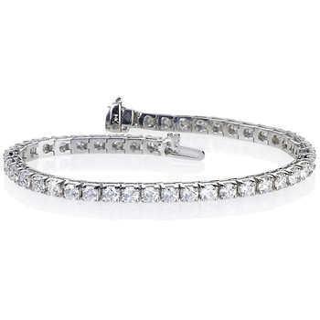 Bracelet Tennis Pour Femme à 6 Ct De Réel Diamants Ronds Bijoux En Or Blanc Solide