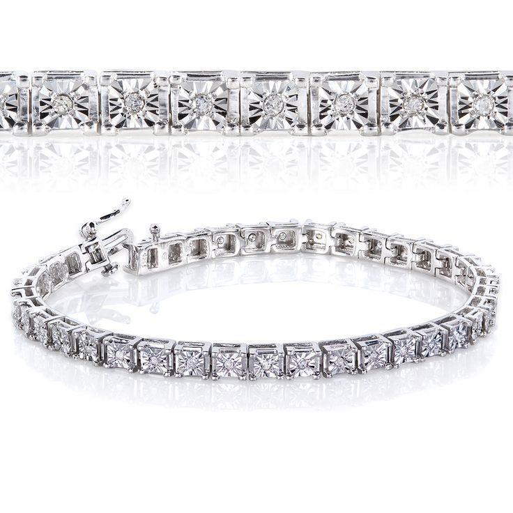 Bracelet Tennis Pour Femmes à 2 Carats De Naturel Diamants Ronds