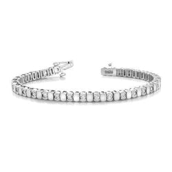 Bracelet Tennis Pour femme à 4,50 Ct De Réel Diamants Ronds 14K D'or Blanc