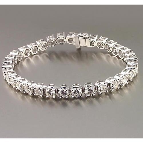 Bracelet Tennis à 10,20 Carats De Naturel Diamants Bijoux En Or Blanc Avec Griffes