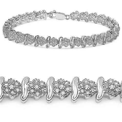 Bracelet Tennis à 4 Carats De Naturel Diamants Ronds Étincelants 14K D'Or Blanc