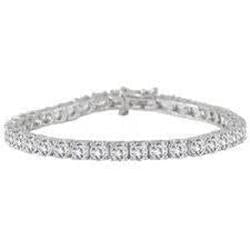 Bracelet Tennis à 4,5 Ct De Naturel Diamants Ronds Bijoux En Or Blanc Solide