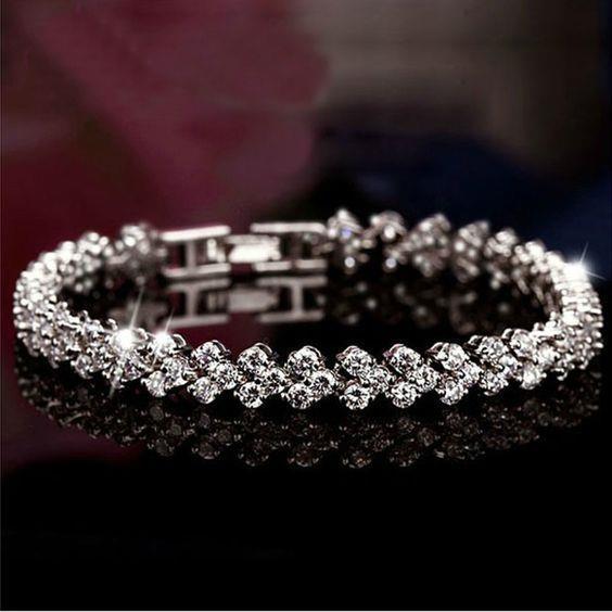 Bracelet Tennis à 5 Carats De Naturel Diamants Ronds Étincelants 14K D'Or Blanc