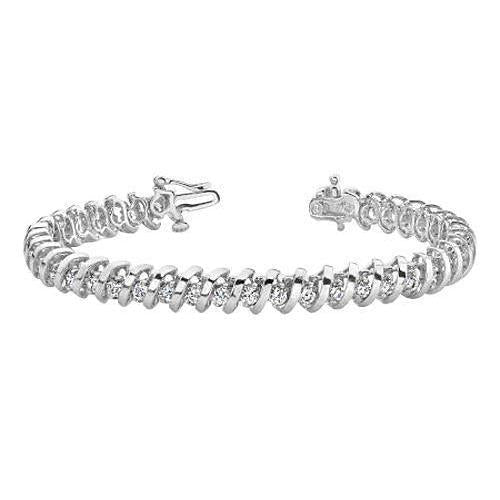 Bracelet Tennis à 5,70 Carats De Naturel Diamants Bijoux à 14K D'Or Avec Griffe