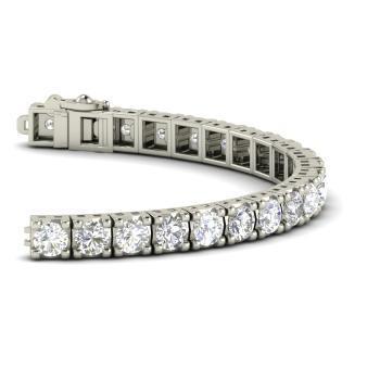 Bracelet Tennis à 6 Ct De Réel Diamants Ronds Bijoux En Or Blanc Solide