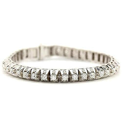 Bracelet Tennis à 6,35 Carats De Réel Diamants Blancs Bijoux à 14K D'Or Blanc