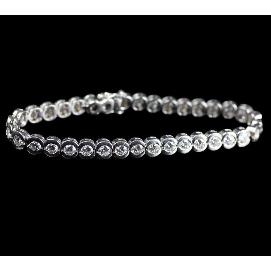 Bracelet Tennis à 7 Carats De Réel Diamants Brillants Étincelants Bijoux Pour Femme