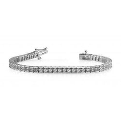 Bracelet Tennis à 7,50 Carats De Réel Diamants Ronds Brillants 14K D'Or Blanc