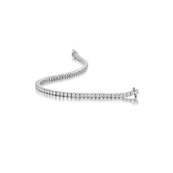 Bracelet Tennis à 7,50 Ct De Véritable Diamants Ronds 14K D'Or Blanc Nouveau