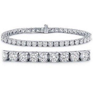 Bracelet Tennis à 8,40 Carats De Réel Diamants Ronds Brillants