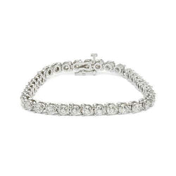 Bracelet à 10,50 Carats De Réel Diamants Ronds Étincelants Bijoux En Or Blanc