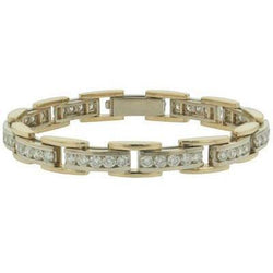 Bracelet à 3,50 Carats De Réel Diamants Ronds Brillants 14K D'Or Jaune