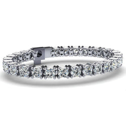 Bracelet à Quatre Griffes Et 21,60 Carats De Réel Diamants Ronds Nouveau