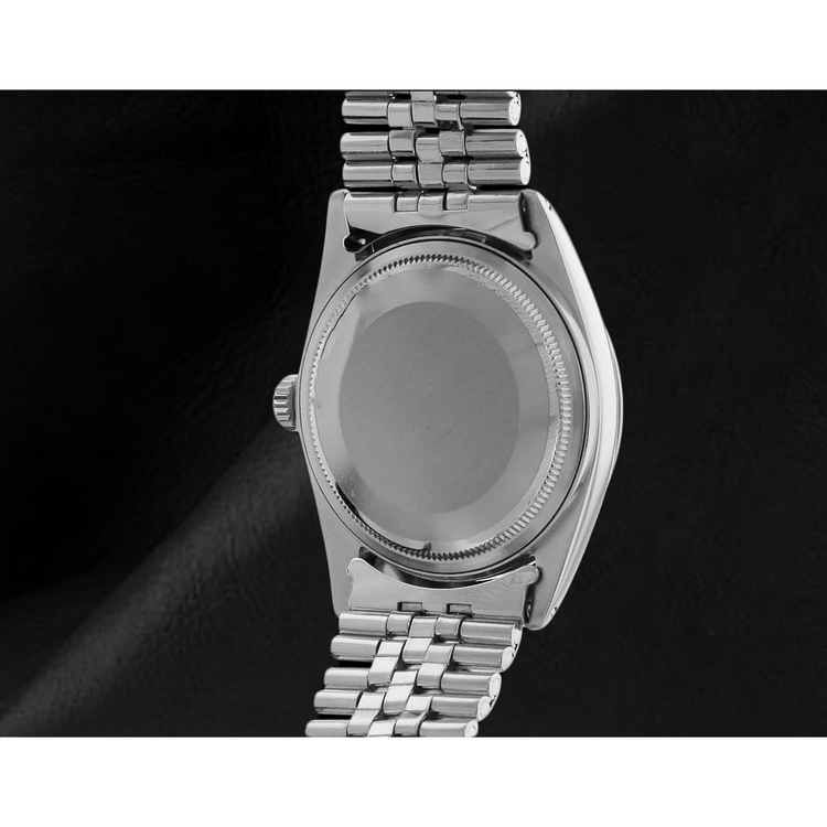 Bracelet acier inoxydable Jubilé Rolex Datejust Montre homme Cadran romain blanc réglage rapide