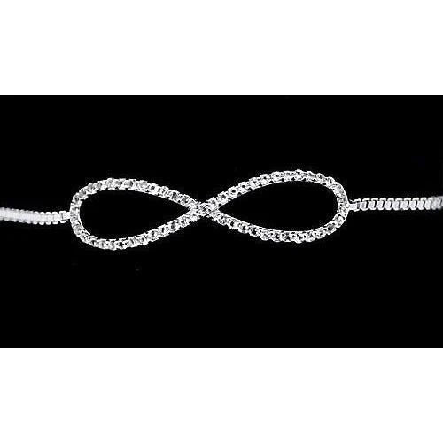 Bracelet chaîne de Naturel diamants 4,20 Carats en symbole d'infinité Bijoux pour  14K