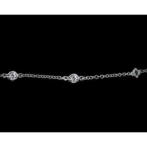 Bracelet de Authentique diamants ronds de 1,50 Carats F Vs1 Bijoux pour femme 