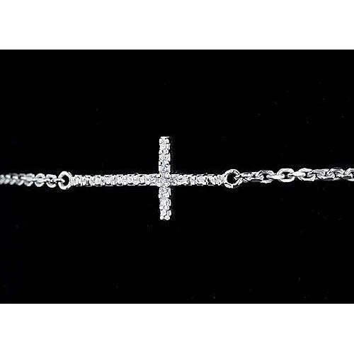 Bracelet en Réel diamant 2 carats serti de griffes croisées pour femme bijoux en 