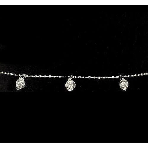 Bracelet en chaîne avec Réel diamants sertis de 1,50 carats femmes