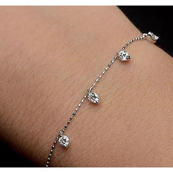 Bracelet en chaîne avec Réel diamants sertis de 1,50 carats pour femmes