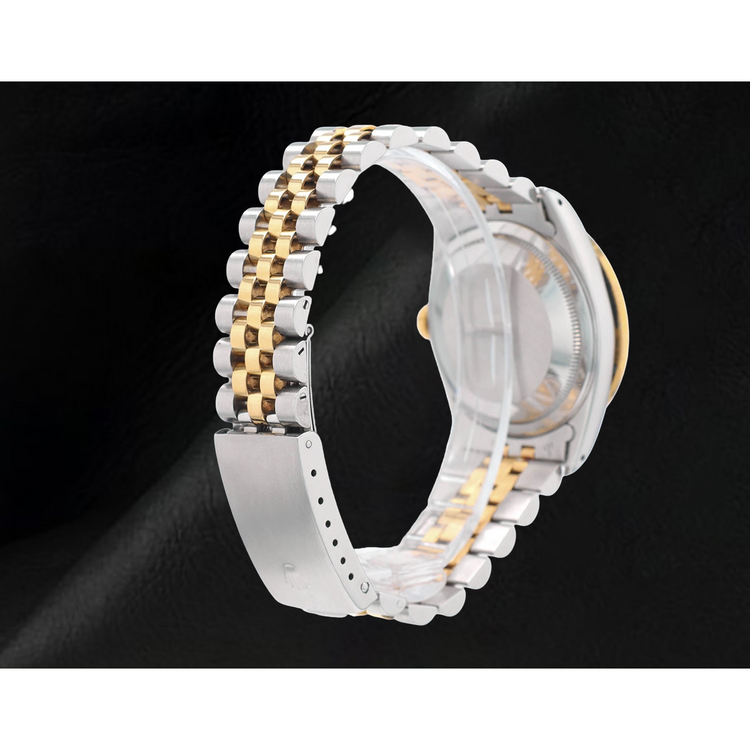 Bracelet jubilé en or acier inoxydable et montre Datejust Rolex avec cadran en diamant rose et lunette ensemble rapide