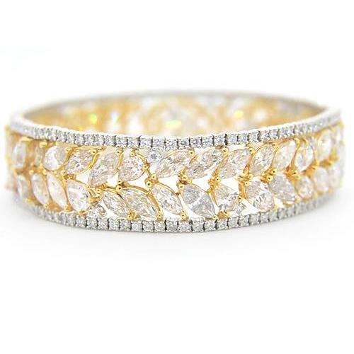 Bracelet pour Femme Bijoux Prong en Naturel Diamant de 40,50 Carats 14K