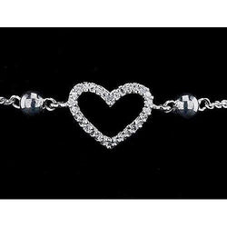 Bracelet pour Femme en Naturel Diamant en forme de cœur de 2 Carats Bijoux