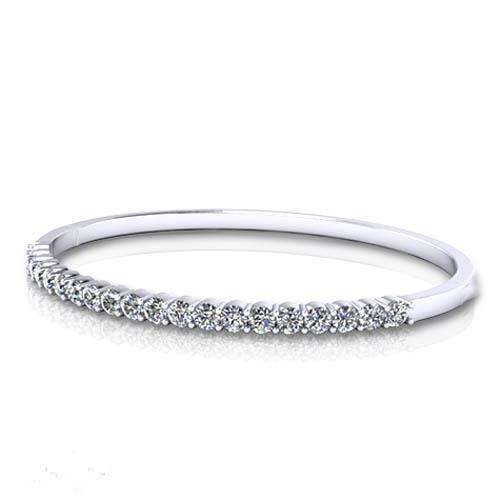 Bracelet pour Femme en Réel Diamant de 4 Carats avec Or Blanc de 14K