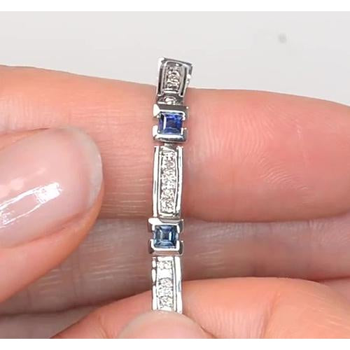 Bracelet Femme Diamant Ceylan Saphir Bleu Bijoux