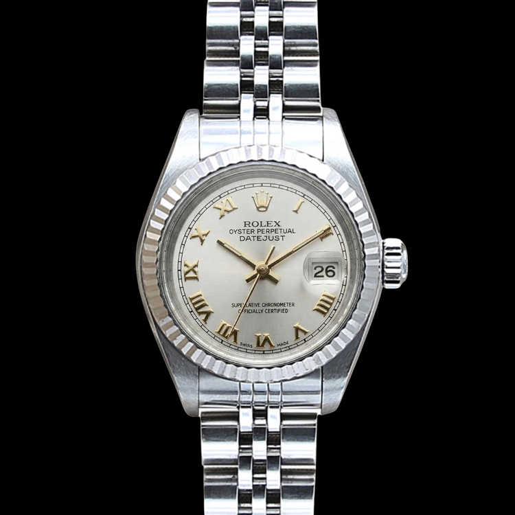 Bracelet Jubilé acier inoxydable Montre Femme Rolex Datejust Cadran Romain Rolex