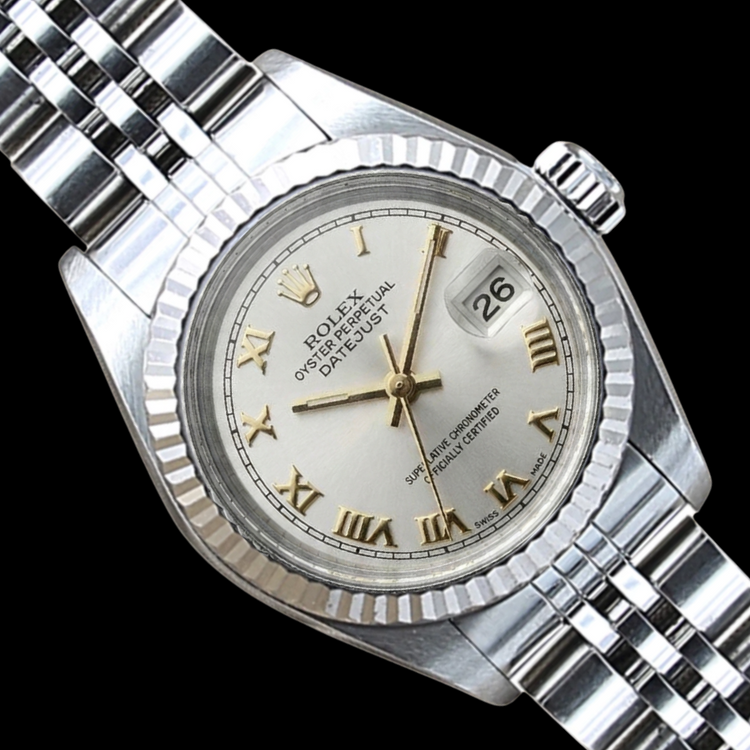 Bracelet Jubilé acier inoxydable Montre Femme Rolex Datejust Cadran Romain Rolex