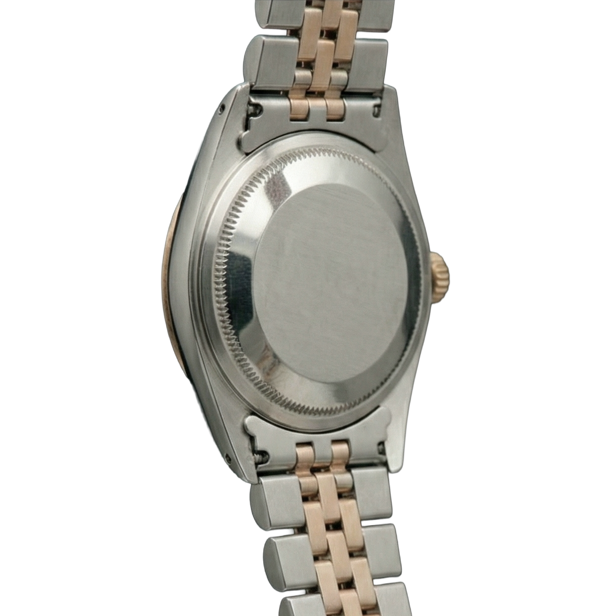 Bracelet Jubilé en Or Rose Montre stick blanche Rolex Date Just