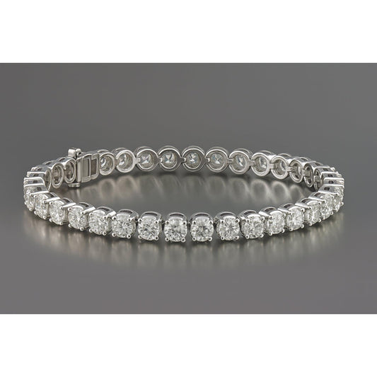Bracelet Tennis Diamant 25,2 Carats Naturel Certifié GIA