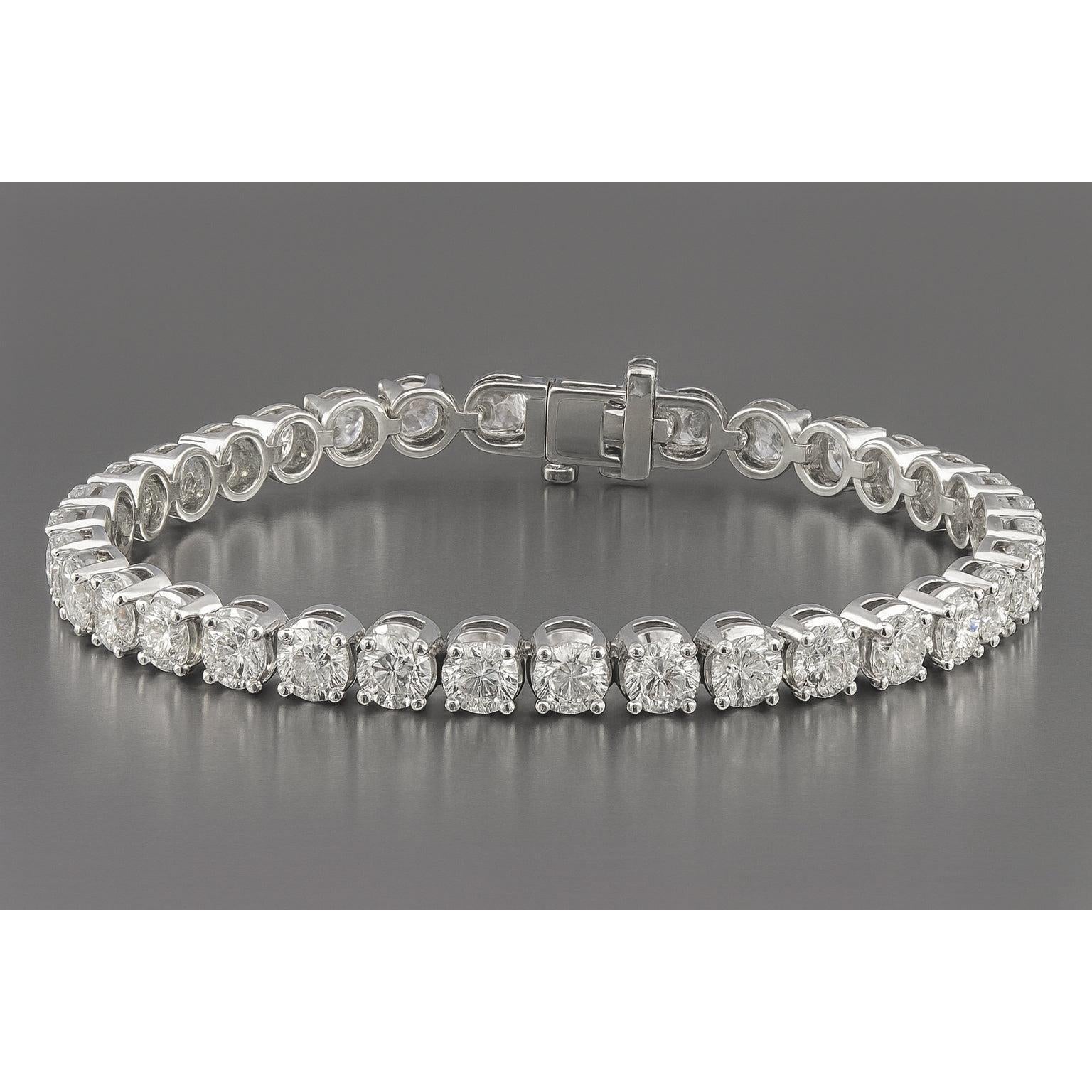 Bracelet Tennis Diamant 25,2 Carats Naturel Certifié GIA