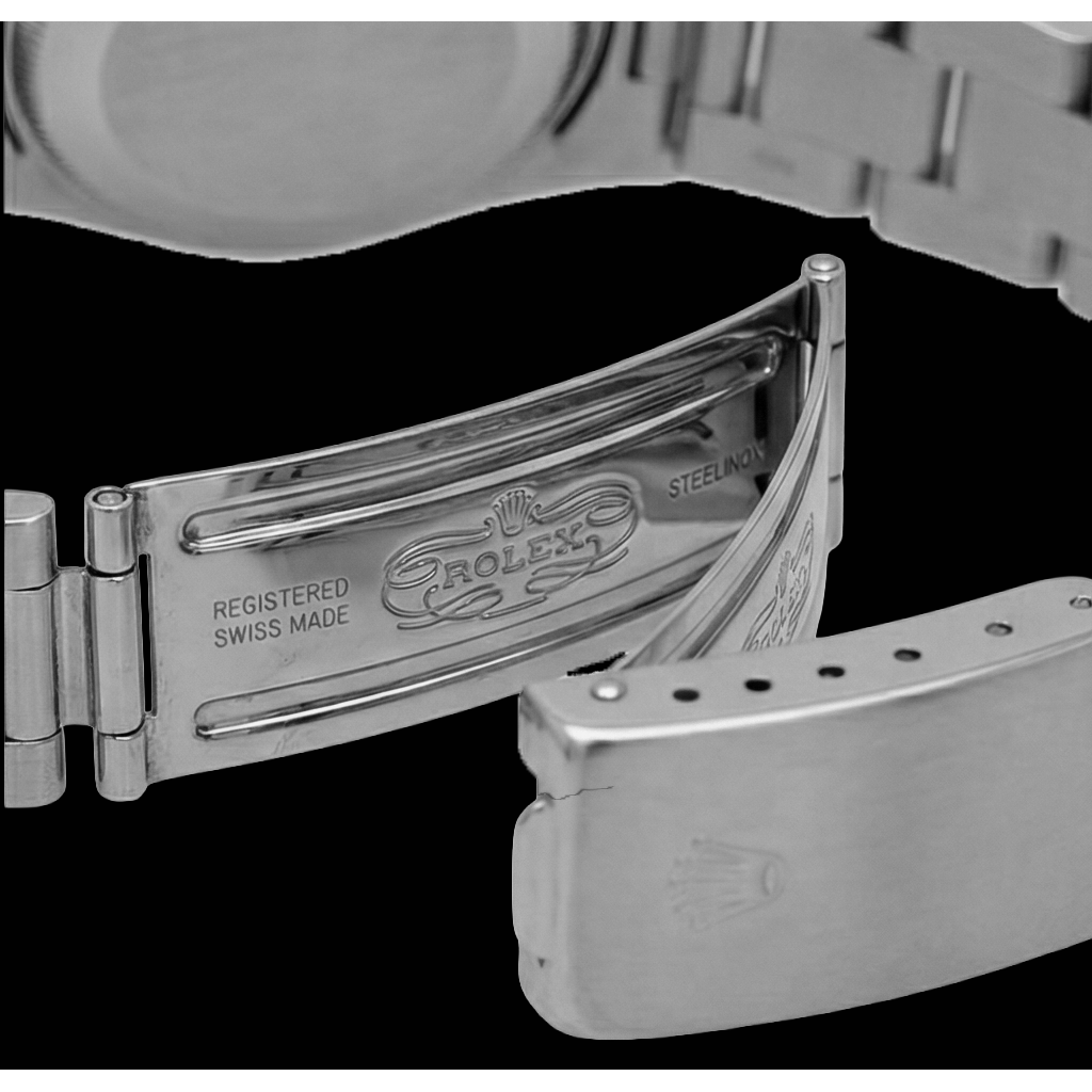 Bracelet de Montre Rolex No Date de Taille Moyenne Avec Cadran En Diamants Personnalisés Bleu acier inoxydable