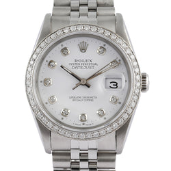 Bracelet en acier inoxydable Rolex Datejust Montre Homme Lunette Diamant
