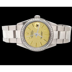 Bracelet huître Rolex Montre en acier inoxydable Cadran bâton Datejust