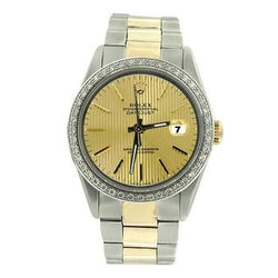 Bracelet huître en acier inoxydable et or, cadran bâton, Regarder Rolex Datejust pour hommes, ensemble rapide