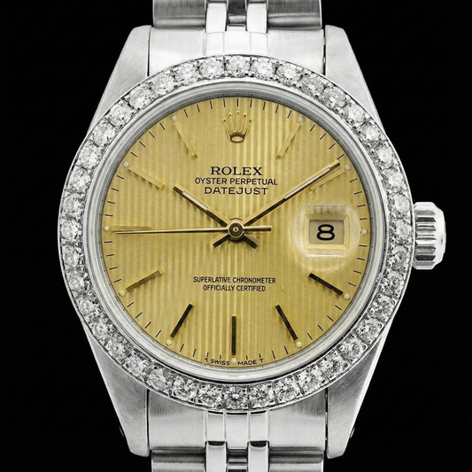 Bracelet jubilé acier inoxydable Datejust Montre Femme Cadran Bâton Rolex