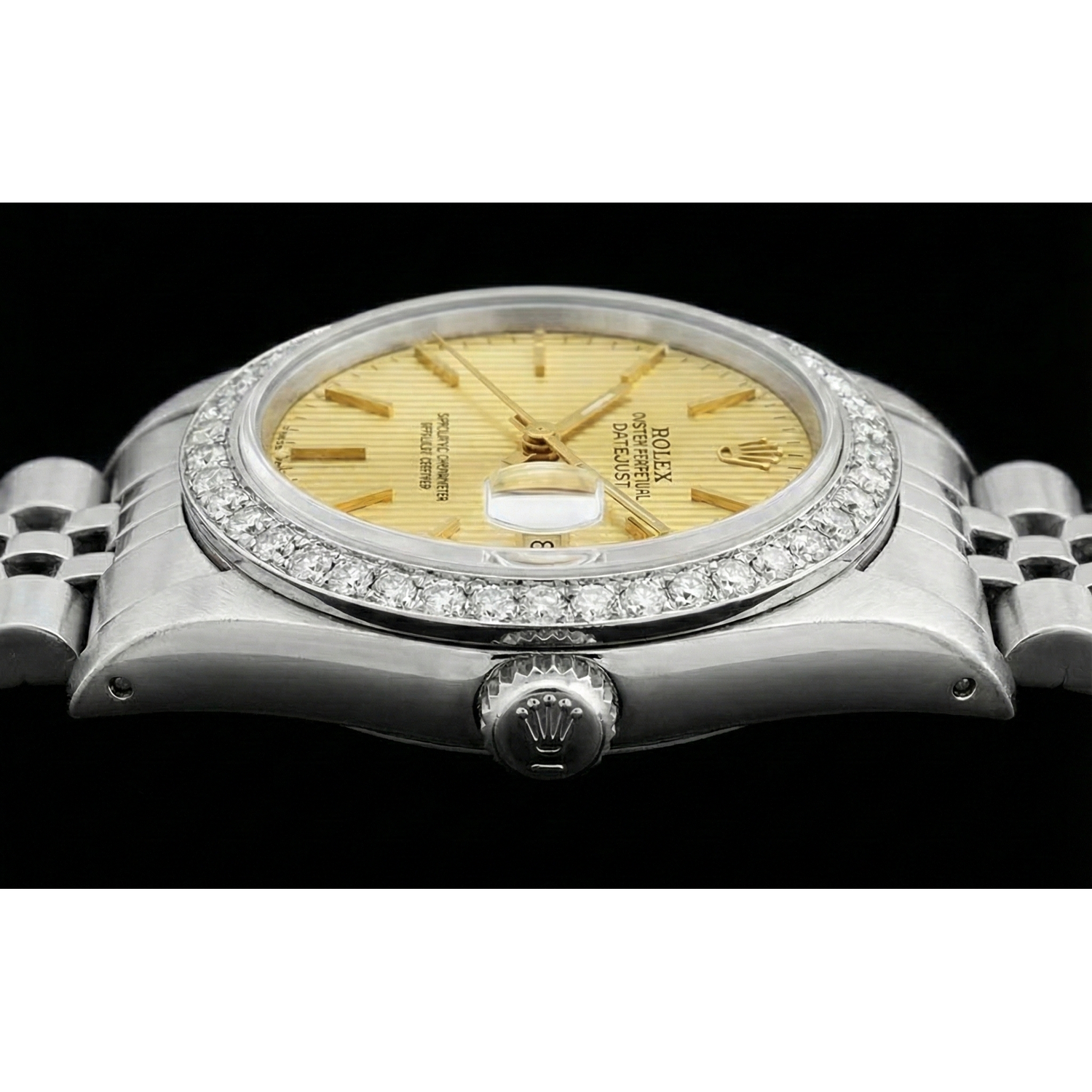 Bracelet jubilé acier inoxydable Datejust Montre Femme Cadran Bâton Rolex