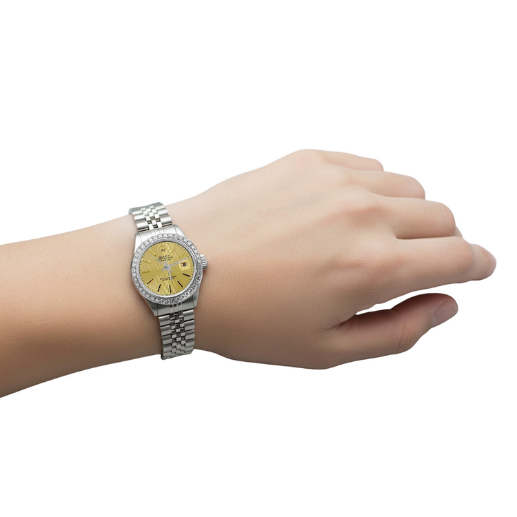 Bracelet jubilé acier inoxydable Datejust Montre Femme Cadran Bâton Rolex P2