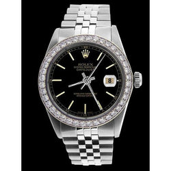 Bracelet jubilé acier inoxydable Rolex Datejust Cadran bâton noir Rolex pour hommes, réglage rapide