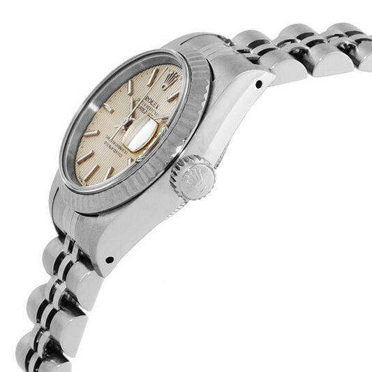 Bracelet jubilé acier inoxydable Rolex Datejust Montre Femme Lunette Cannelée