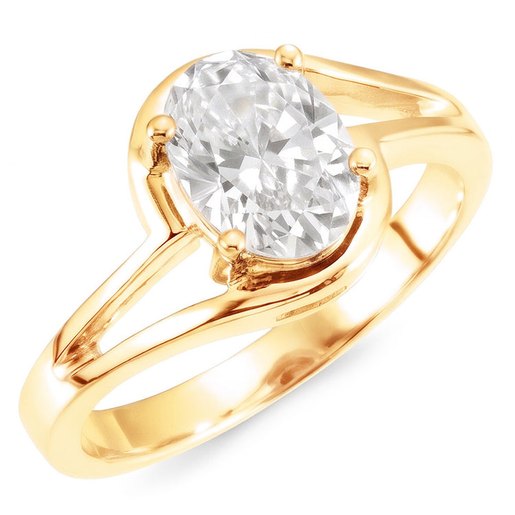 Brillant Solitaire de Fiançailles de luxe – 5 carats Or Jaune 14